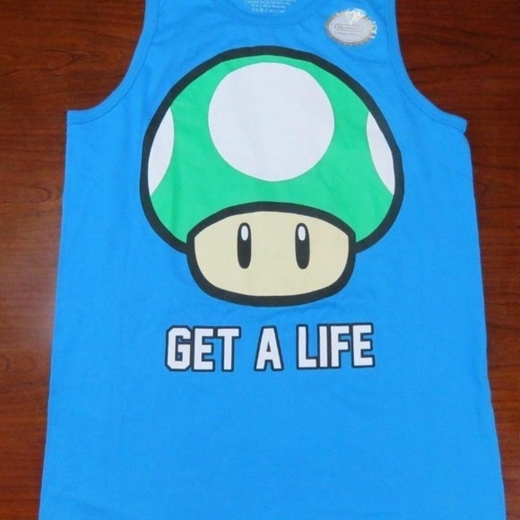 Nintendo Mario Get a Life Graphic T Shirt TANK - Picture 2 of 6